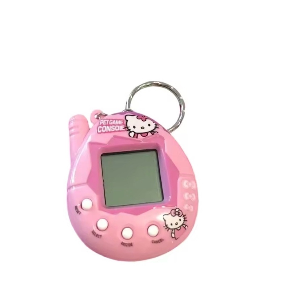 Pink Hello Kitty Pet Game Console Keychain
